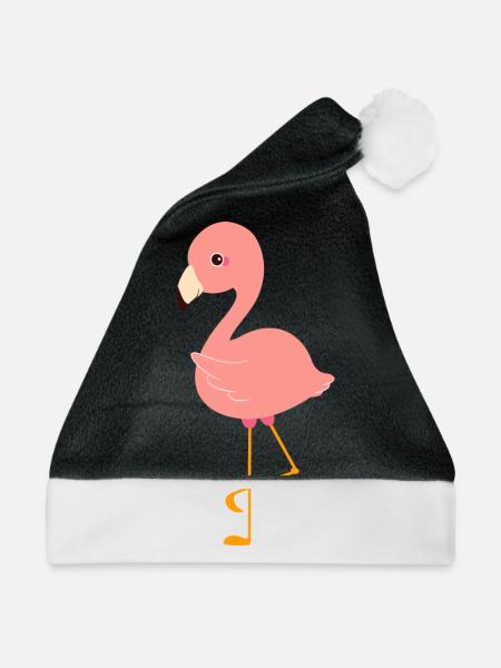 Süßer Flamingo - Weihnachtsmütze - Schwarz/Weiß