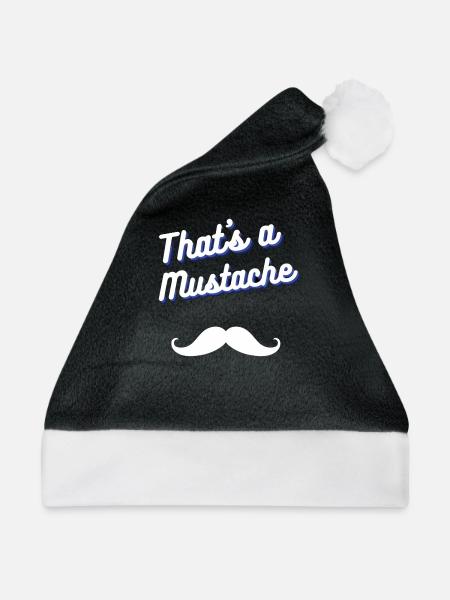 That's A Mustache - Weihnachtsmütze - Schwarz/Weiß