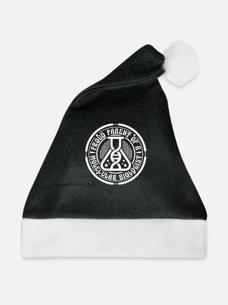 Biologie Biologe Elternteil Molekularbiologe - Weihnachtsmütze - Schwarz/Weiß - Vorne