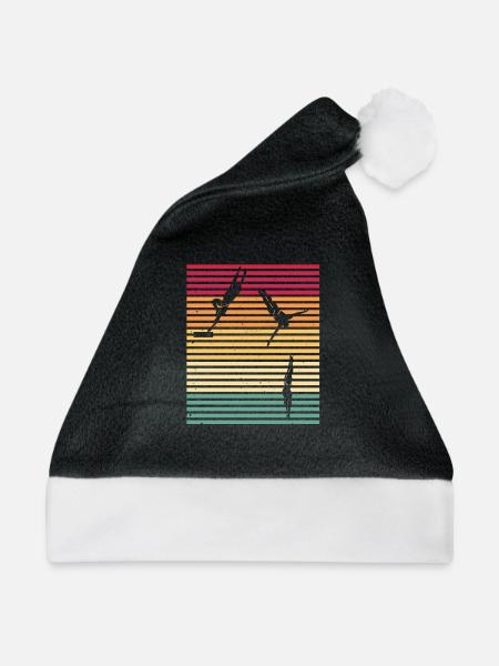 Turmspringen Turmspringer - Weihnachtsmütze - Schwarz/Weiß - Vorne