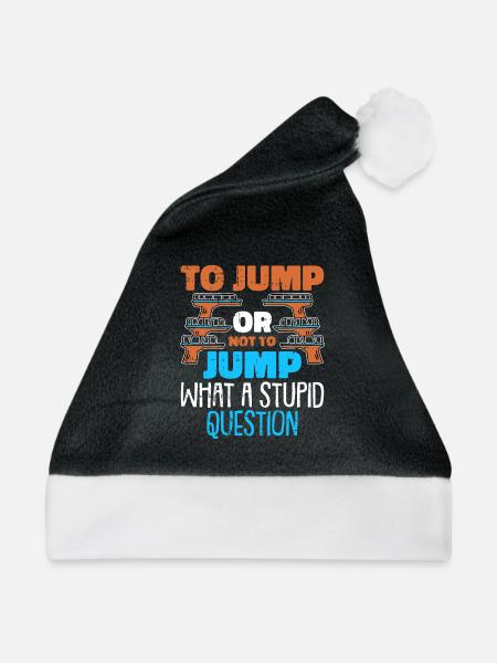 Turmspringen Turmspringer Humor - Weihnachtsmütze - Schwarz/Weiß - Vorne