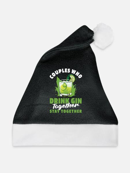 Gin Paar - Weihnachtsmütze - Schwarz/Weiß