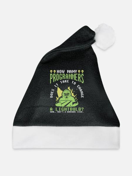 Entwickler Coder Programmierer Witzig - Weihnachtsmütze - Schwarz/Weiß