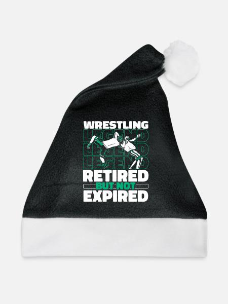 Wrestling Wrestler Im Ruhestand - Weihnachtsmütze - Schwarz/Weiß - Vorne
