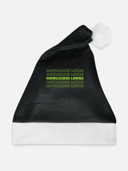 Rasenmäher Mähen - Weihnachtsmütze - Schwarz/Weiß - Vorne