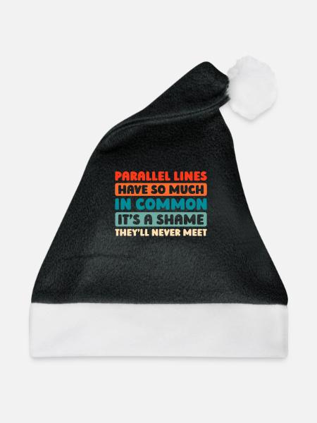 Mathe Mathematik Math Funny Pun - Weihnachtsmütze - Schwarz/Weiß