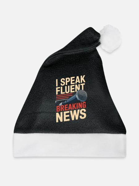 Moderator - Weihnachtsmütze - Schwarz/Weiß - Vorne