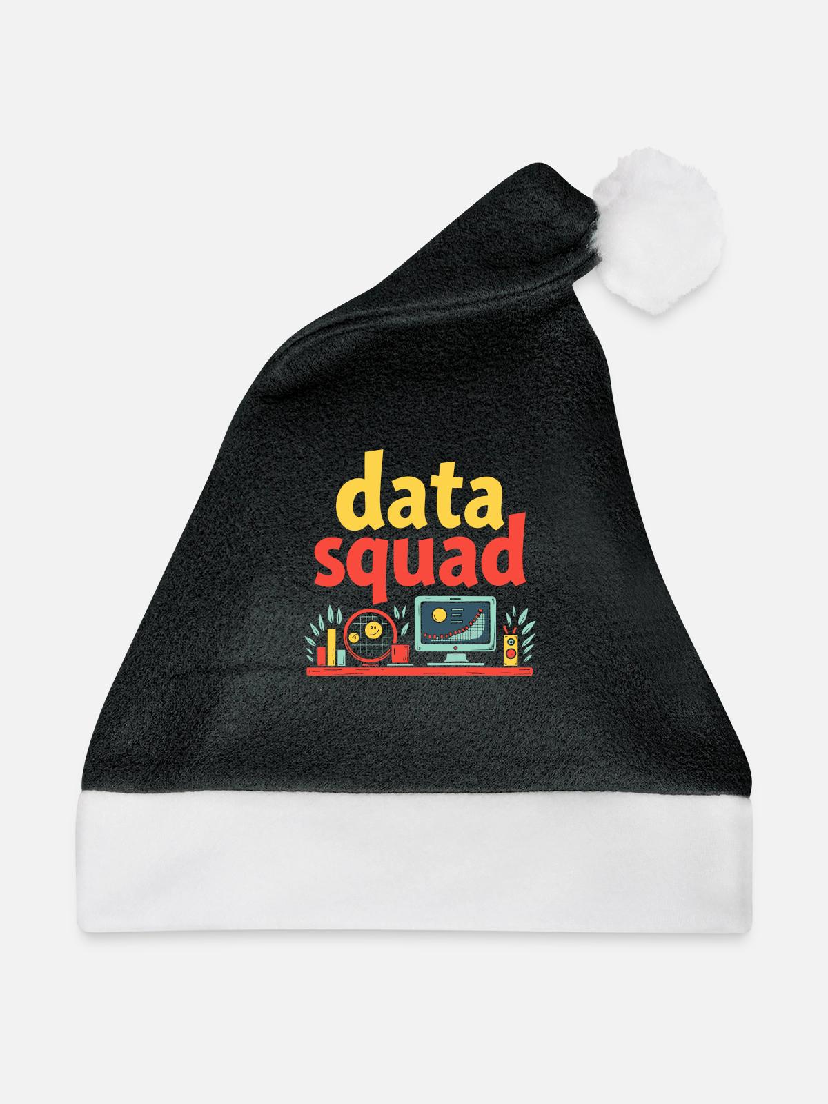 Data Science Data Analyst Kader - Weihnachtsmütze - Schwarz/Weiß - Vorne