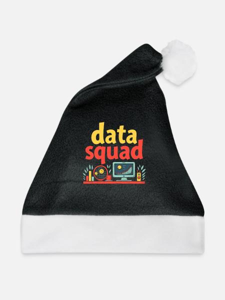 Data Science Data Analyst Kader - Weihnachtsmütze - Schwarz/Weiß - Vorne