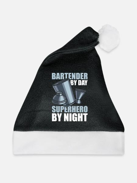 Barkeeper Bartender - Weihnachtsmütze - Schwarz/Weiß