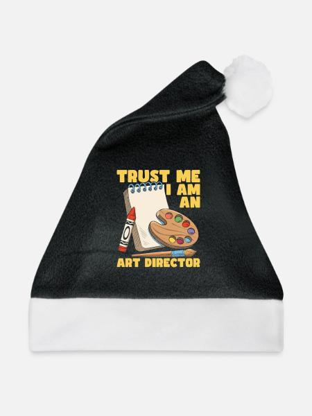 Art Director - Weihnachtsmütze - Schwarz/Weiß - Vorne