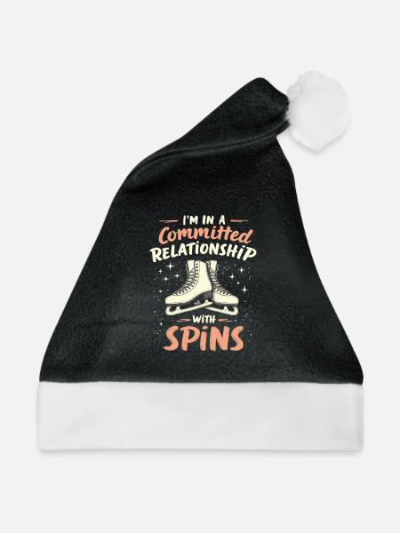 Eiskunstlauf Eiskunstläuferin - Weihnachtsmütze - Schwarz/Weiß