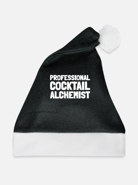 Barkeeper Bartender - Weihnachtsmütze - Schwarz/Weiß