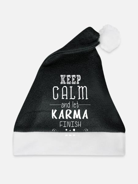 Karma finish it - Weihnachtsmütze - Schwarz/Weiß