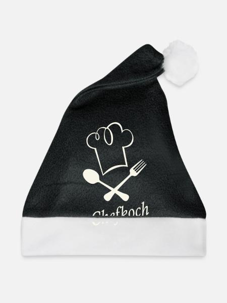 Chefkoch - Weihnachtsmütze - Schwarz/Weiß
