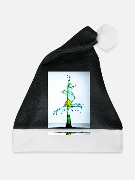 Bespritzen - Weihnachtsmütze - Schwarz/Weiß - Vorne