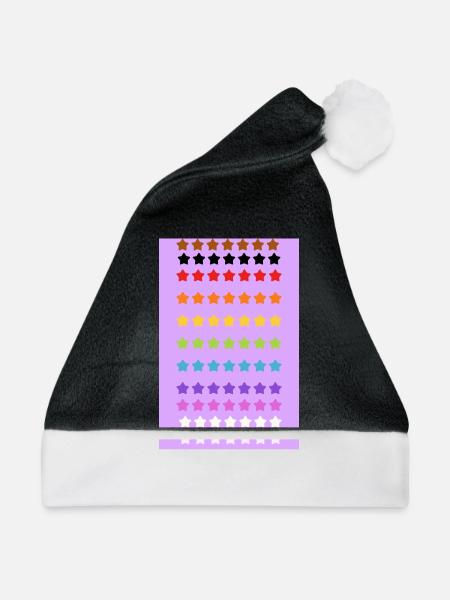 Pride Rainbow Stars - Weihnachtsmütze - Schwarz/Weiß