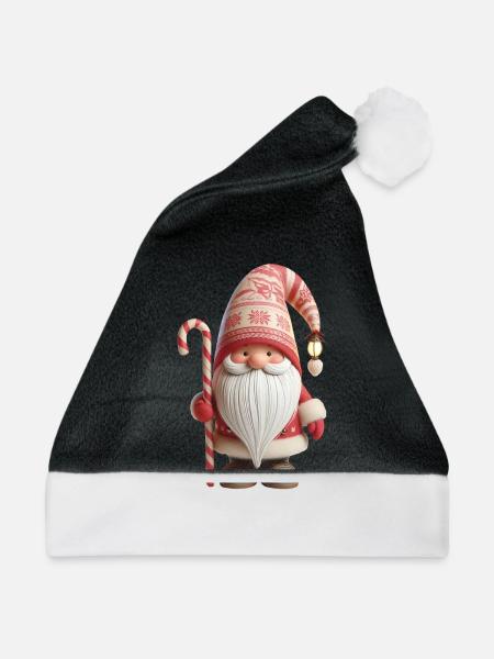 Weihnachtswichtel 2 - Weihnachtsmütze - Schwarz/Weiß