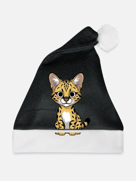 Serval - Weihnachtsmütze - Schwarz/Weiß