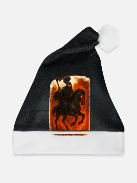 Tod - Weihnachtsmütze - Schwarz/Weiß