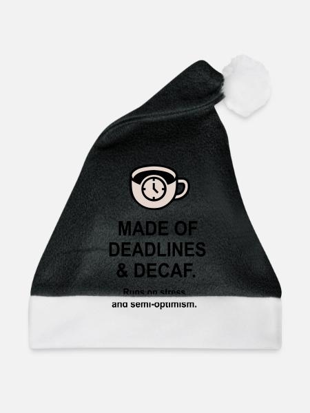 Fristen und Entkoffeinierung - Weihnachtsmütze - Schwarz/Weiß