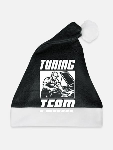 Tuning Team Kfz - Weihnachtsmütze - Schwarz/Weiß