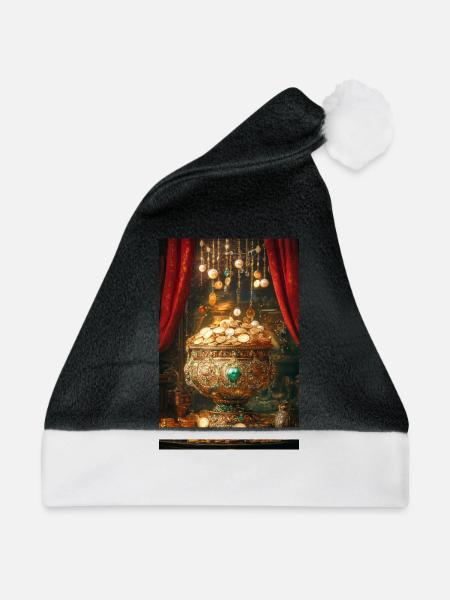 Königlicher Schatz quillt über - Weihnachtsmütze - Schwarz/Weiß