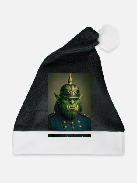 Kaiserlicher Ork-General - Weihnachtsmütze - Schwarz/Weiß