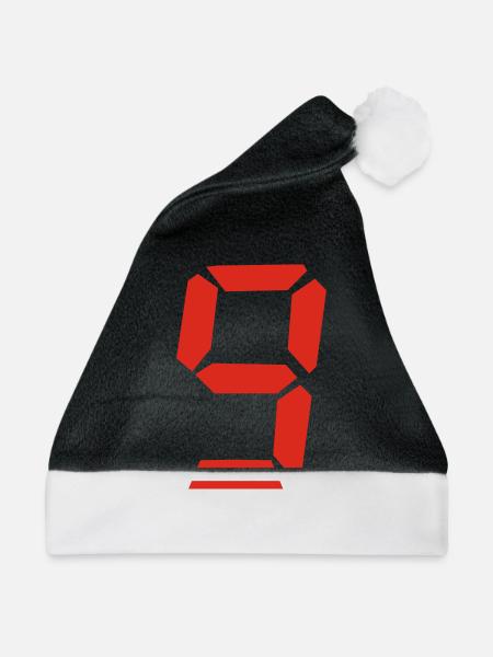 9 - Weihnachtsmütze - Schwarz/Weiß