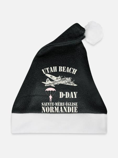 Utah Beach D-Day Sainte-Mère-Église - Weihnachtsmütze - Schwarz/Weiß - Vorne