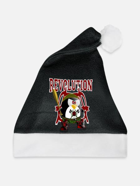 Pinguin, Revolution - Weihnachtsmütze - Schwarz/Weiß