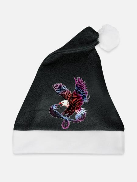 Adler und Schlange - Weihnachtsmütze - Schwarz/Weiß
