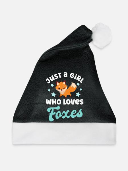 Fuchs Füchse - Weihnachtsmütze - Schwarz/Weiß