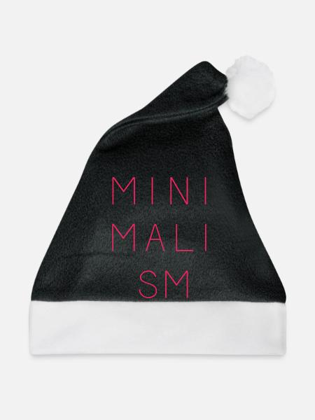 Minimalismus - Weihnachtsmütze - Schwarz/Weiß