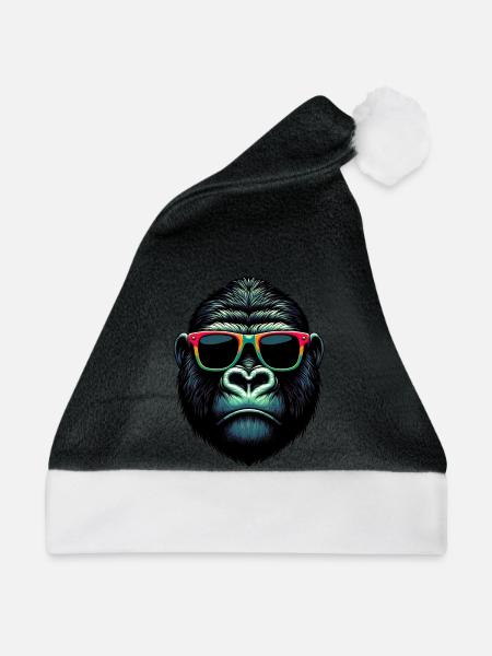 Gorilla - Weihnachtsmütze - Schwarz/Weiß