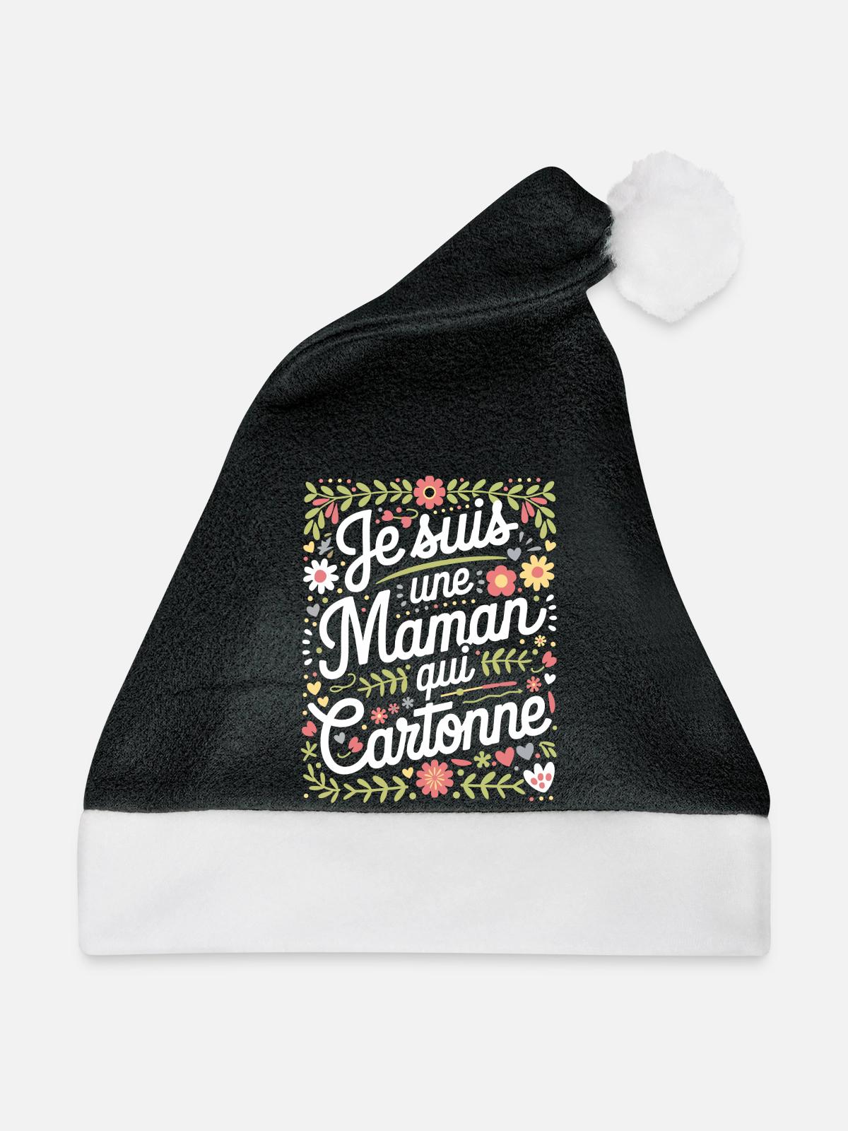 Ich bin eine erfolgreiche Mutter - Weihnachtsmütze - Schwarz/Weiß - Vorne