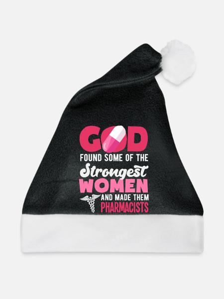 Apotheker Pharmazeutisch-technischer - Weihnachtsmütze - Schwarz/Weiß - Vorne