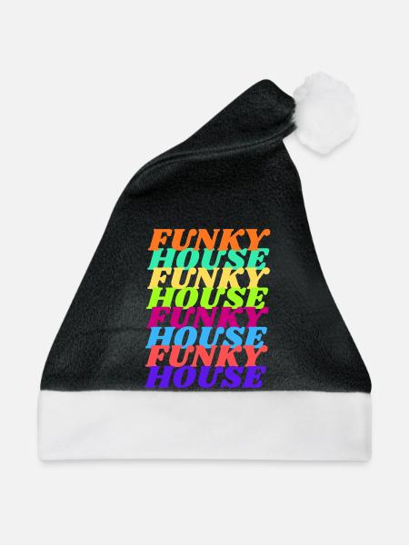 Funky House Vibes - Weihnachtsmütze - Schwarz/Weiß