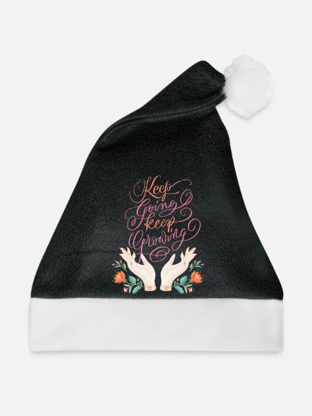 Keep Going. Keep Growing. - Weihnachtsmütze - Schwarz/Weiß