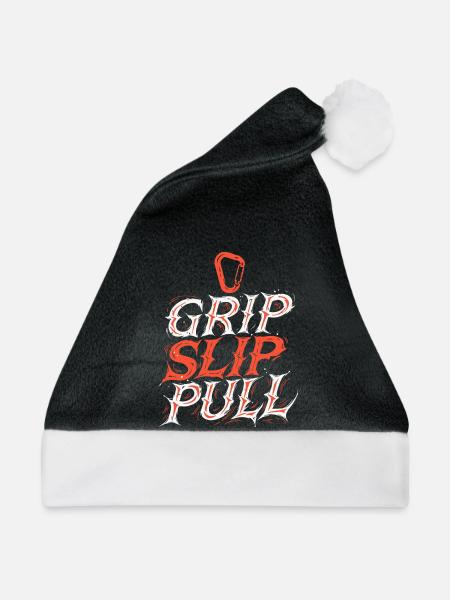 Grip Slip Pullover Dynamische Typografie - Weihnachtsmütze - Schwarz/Weiß - Vorne