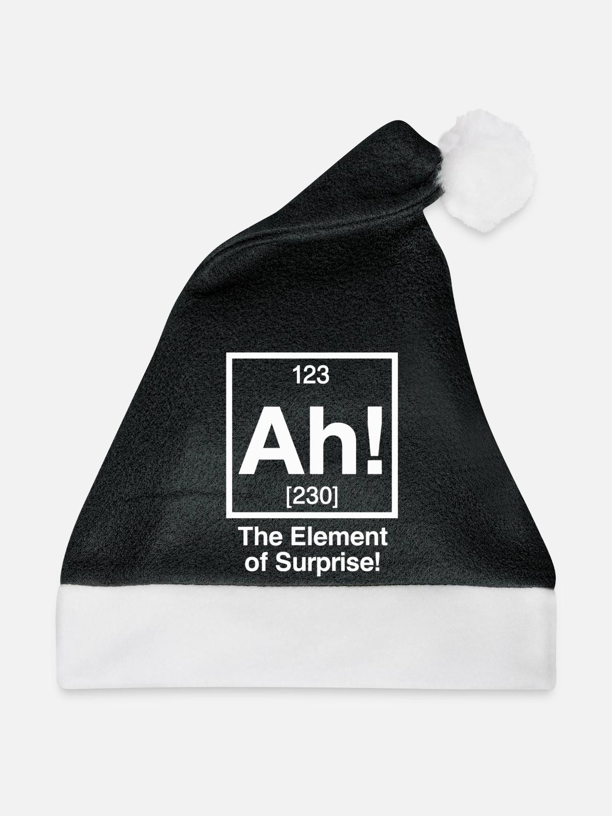 Ah! Element Überraschung - Weihnachtsmütze - Schwarz/Weiß - Vorne