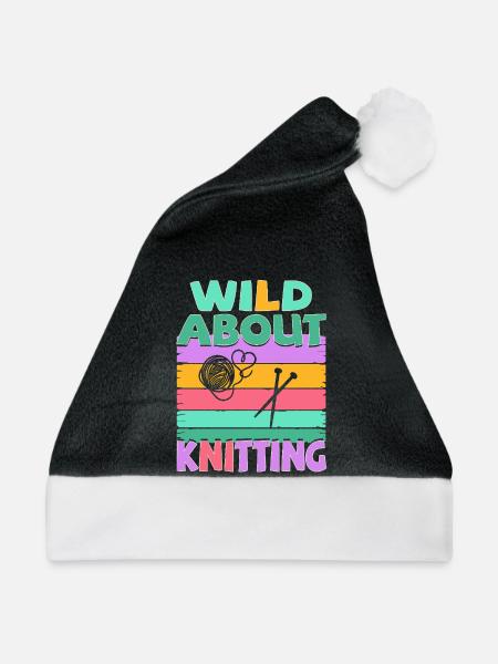 Stricken - Wild about knitting - Weihnachtsmütze - Schwarz/Weiß
