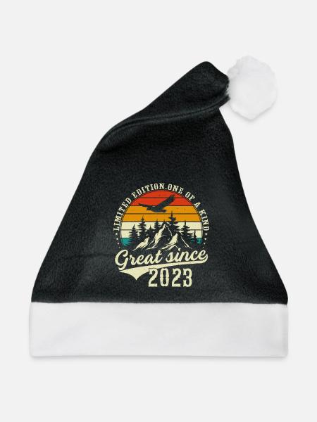 Einzigartig seit 2023 - Weihnachtsmütze - Schwarz/Weiß