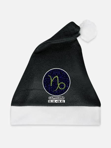Capricorn 22.01-20.01 - Weihnachtsmütze - Schwarz/Weiß