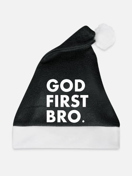 God first bro - Weihnachtsmütze - Schwarz/Weiß