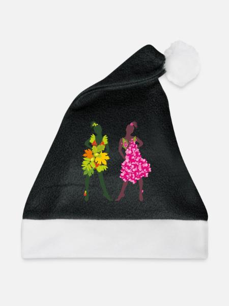 Sommer- und Herbstmädchen - Weihnachtsmütze - Schwarz/Weiß