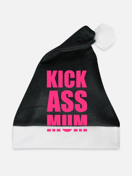 Mum - Weihnachtsmütze - Schwarz/Weiß