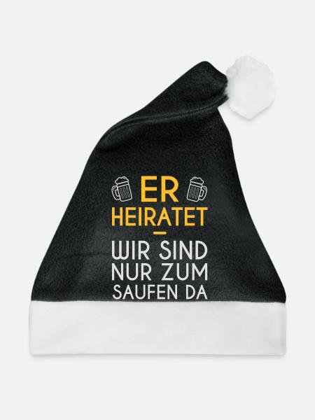 Er Heiratet - Weihnachtsmütze - Schwarz/Weiß