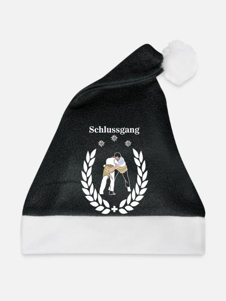 schwinger schlussgang shirt Schwingerkönig - Weihnachtsmütze - Schwarz/Weiß - Vorne