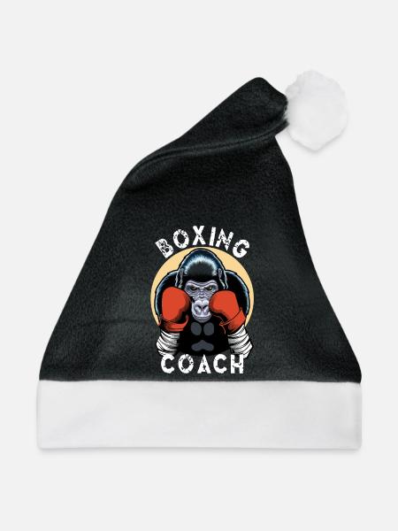 Boxtrainer - Gorilla Boxer - Weihnachtsmütze - Schwarz/Weiß